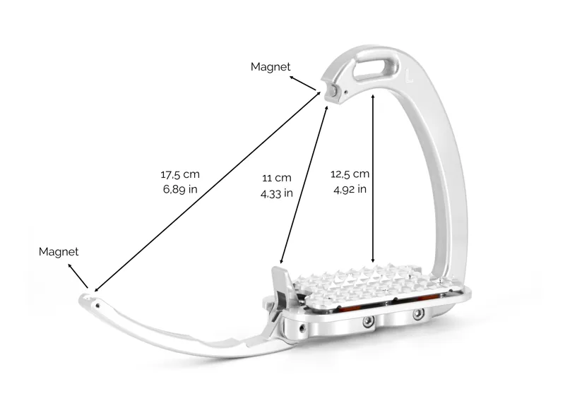 Tech Venice Dressage Plus Stirrups Silver HIRE-5